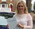 Amber with Driving test pass certificate